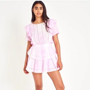 Love Shack Fancy Natasha Dress in Pink